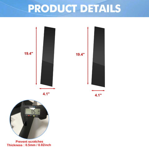 For Ford F150 2004-2014 4PCS Black Pillar Posts Door Window Trim Piano Cover Kit