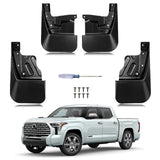 x xotic tech Mud Flaps Splash Guard Compatible with Toyota Tundra 2022-2026 Front & Rear Mudguards Fender Flare Dirt Slush Trap Protector Set Pickup Truck Accessories(4PCS)