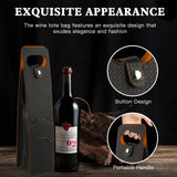 Portable Bottle Wine Gift Bag Champagne Beer Holder for Picnic Party, Christmas