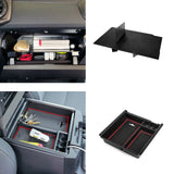 Interior Center Console Armrest Insert Storage Box Organizer w/Red Anti-Slip Pad+ Glove Box Divider Compatible with Toyota Tacoma 2016-2023