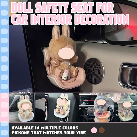 Cute Doll Mini Safety Seat Air Vent Clip Car Interior Decoration Accessories