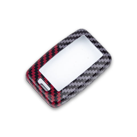 x xotic tech Glossy Black/Red Carbon Fiber Texture Hard Key Fob Cover Case Compatible with Chevrolet Silverado 1500 2500HD 3500HD Colorado Suburban Tahoe or GMC Yukon Canyon Sierra 1500 2500 3500