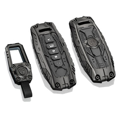 x xotic tech Mech Style Heavy Metal Key Fob Cover Compatible with Nissan Kicks Sentra Versa Rogue Pathfinder 2023 2024 2025, Zinc Alloy Key Case Protector Shell Keychain