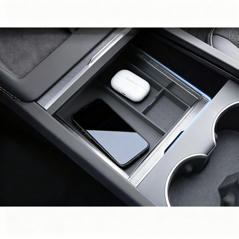 Center Console Organizer Tray Hidden Storage Box For Tesla Model 3/Y 2025 2026