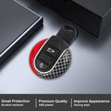 x xotic tech JCW Style Key Fob Cover Case Shell Replacement Compatible with MINI Cooper 3rd Gen F55 F56 F57 F54 Clubman, Gen2 F60 Countryman Smart Key, Brake Disk Shape