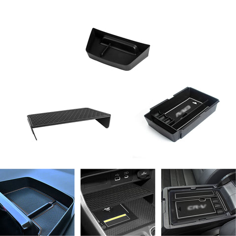 Console Armrest Box+Dashboard Hidden Storage Organizer Tray For Honda CRV 2023