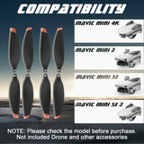 x xotic tech Mini Propellers Replacement Low-Noise and Quick-Release Blades Props Compatible with Mini 2 SE/Mini SE/Mini 2/Mini 4k Drone Screws