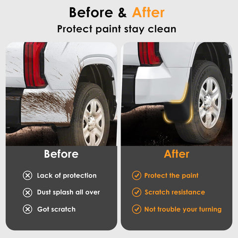 x xotic tech Mud Flaps Splash Guard Compatible with Nissan Frontier PRO-X/PRO-4X 2022-2027, No Drill Front & Rear Mudguards Fender Protector Set w/Hardware Pickup Truck Accessories(4PCS)