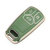 2X White TPU Full Cover Smart Key Fob Case Cover For Audi A4 A5 A6 A7 A8 Allroad