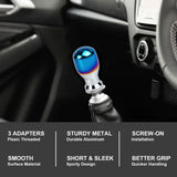Universal Burnt Blue Alloy Round Ball Shape Car Gear Shift Knob Shifter Lever