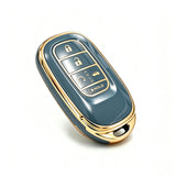 x xotic tech 2Pcs Key Fob Cover Compatible with Honda Accord Civic CR-V HR-V Pilot, Soft TPU Full Protective Smart Remote Keyless Case Accessories 5-Button