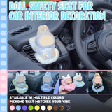 Cute Doll Mini Safety Seat Air Vent Clip Car Interior Decoration Accessories