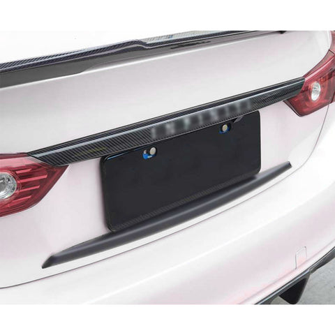 Chrome Delete Blackout Vinyl Overlay for Infiniti Q50 2018-2024 Rear Trunk Trim