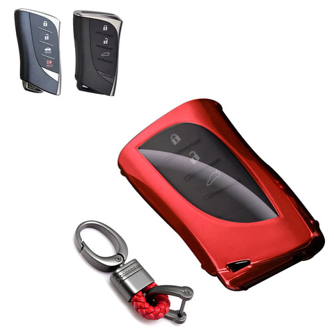 Key Fob Cover with Keychain Soft TPU Full Protection Key Case Shell, Compatible with Lexus ES350 ES300h LC500 LC 500h LS500 LS500h UX250h GX460 UX200