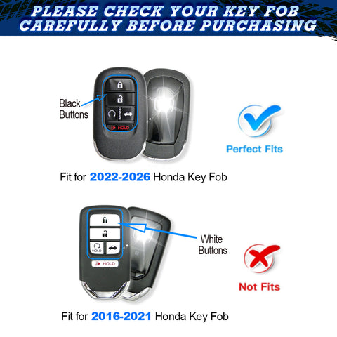 x xotic tech Key Fob Cover Compatible with Honda Accord Civic CR-V HR-V Pilot 2022-2027, Soft TPU Full Protective Smart Remote Keyless Case Accessories 5-Button (Silver Trim)