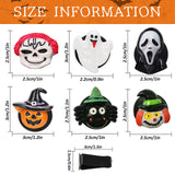 x xotic tech 6PCS Halloween Air Vent Clip Cute Pumpkin Ghost Witch Hat Spider Car Air Freshener Charm Dashboard Air Conditioning Outlet Clip Personalized Interior Decoration Accessories