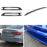 For Civic 22-up Carbon Fiber Style Rear Bumper Lip Fog Light Frame Molding Trim