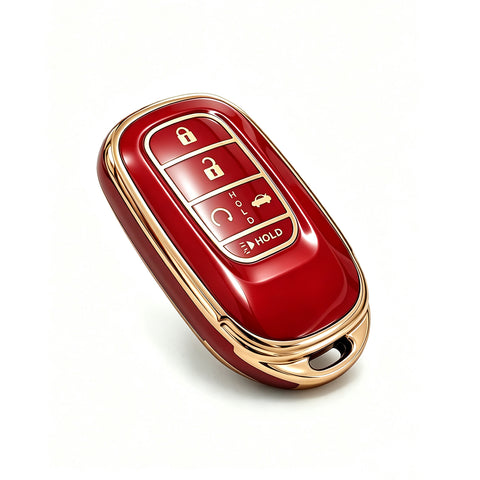 x xotic tech 2Pcs Key Fob Cover Compatible with Honda Accord Civic CR-V HR-V Pilot, Soft TPU Full Protective Smart Remote Keyless Case Accessories 5-Button