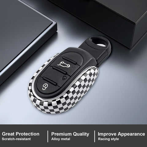x xotic tech Slim Size Key Fob Cover Case Shell Replacement Compatible with MINI Cooper 3rd Gen F55 F56 F57 F54 Clubman, Gen2 F60 Countryman Smart Key, U Shape