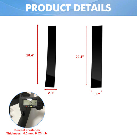 For Cadillac Escalade 2007-14 Black Pillar Post Door Window Trim Piano Cover Kit