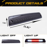 LED 3rd Brake Light Assembly, High Mount Stop Tail Cargo Lamp Kit for Dodge Ram 1500 2500 3500 Pickup 1994-200