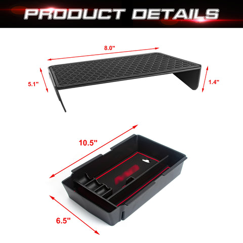 Central Armrest/Console Secondary Storage Drawer Extra Space For Honda CRV 2023