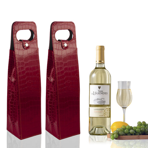Portable Bottle Wine Gift Bag Champagne Beer Holder for Picnic Party, Christmas