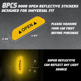 Auto Door Open Handle Bowl Warning Reflective Night Safety Stickers Decoration