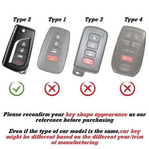 Set TPU Full Protect Folding Key Fob Cover For Toyota Camry LE 2018-2019