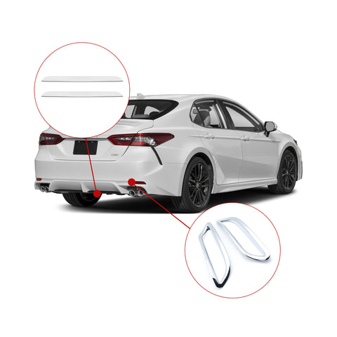 Rear Lower Bumper Lip Fog Light Molding Cover Trim For Toyota Camry SE XSE 2018+