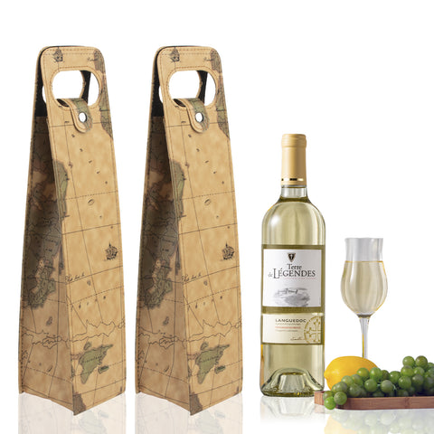 Portable Bottle Wine Gift Bag Champagne Beer Holder for Picnic Party, Christmas