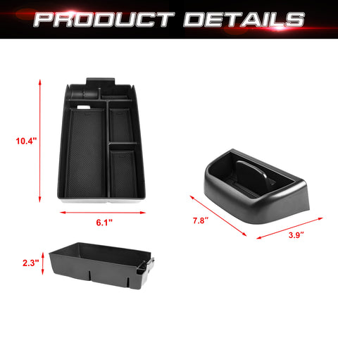 Armrest Box Dashboard Storage Organizer Tray For Ford Bronco Sport 2021-2024