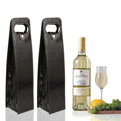 Portable Bottle Wine Gift Bag Champagne Beer Holder for Picnic Party, Christmas