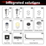 x xotic tech Anti Theft License Plate Screws Kit, Stainless Steel Bolt Fasteners Nut Kits for Car Tag Frame Holder, Tamper Proof Screws Mounting Hardware, 1/4"(M6) Security Screw Set, Rust Proof Screw Caps