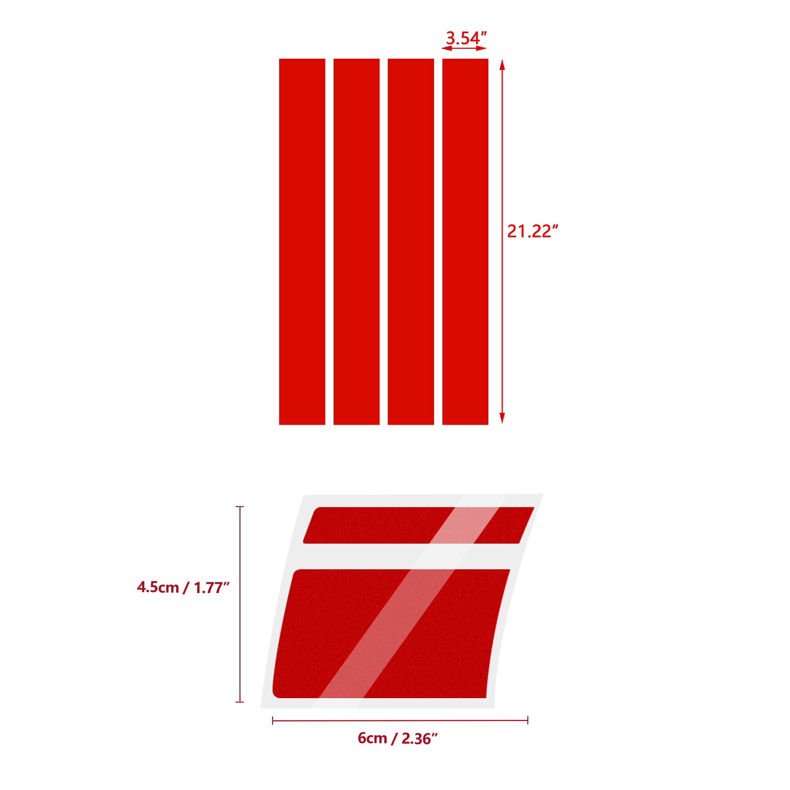 Front Slash Sticker Universal Fit Front Hood Fender + Wheel Rim Slash Stripes Tape Decals ...