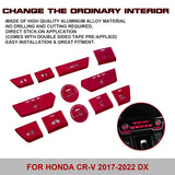 12Pcs Aluminum Center Dashboard Switch Cover Trim For Honda CR-V DX 2017-2022