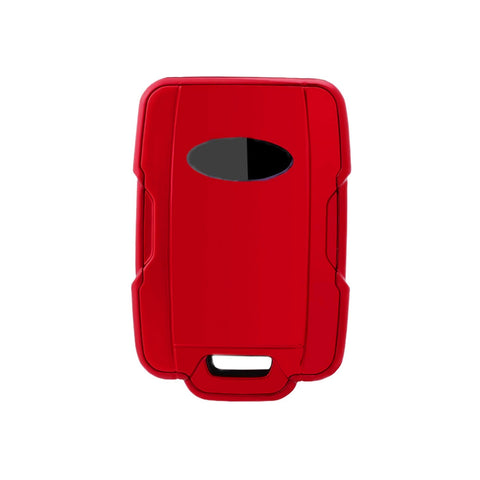 Red TPU 360° Protection Remote Key Cover w/Keychain For Chevy Silverado GMC Sierra 2014-up