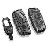 x xotic tech Mech Style Heavy Metal Key Fob Cover Compatible with BMW 2023 2024 2025 X1 X5 X6 X7 i7 Xi 3 5 7 Series 740i 760i XM IX IX3 I5 I7, Zinc Alloy Key Case Protector Shell Keychain