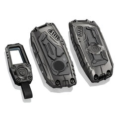 x xotic tech Mech Style Heavy Metal Key Fob Cover Compatible with BMW 2023 2024 2025 X1 X5 X6 X7 i7 Xi 3 5 7 Series 740i 760i XM IX IX3 I5 I7, Zinc Alloy Key Case Protector Shell Keychain