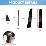 For Volkswagen Passat 2011-19 8PCS Black Pillar Posts Door Trim Piano Cover Kit