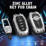 x xotic tech Mech Style Heavy Metal Key Fob Cover Compatible with Toyota Venza Sienna Tundra RAV4 Land Cruiser Corolla Highlander Camry, Zinc Alloy Key Case Protector Shell Keychain(E-Style)