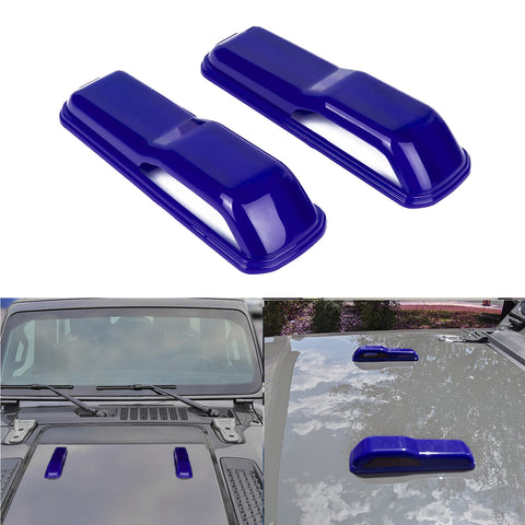 x xotic tech Front Engine Hood Hinge Cover Trim Decoration Exterior Accessories Compatible with Jeep Wrangler JL JLU 2018-up & Gladiator JT Truck 2/4 Door 2020-up (2Pcs)