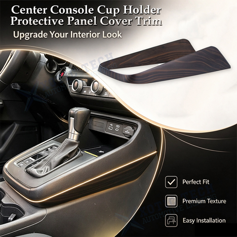 Wood/ Carbon Look Gear Shift Box Side Stripe Cover Accessories For Honda CRV 23+