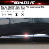 Chrome Side Door Skirt Stripe Panel Cover Trim Kit For Honda Civic 2016-2021