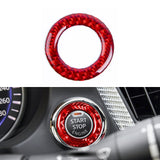 Red Genuine Carbon Fiber Engine Ignition Button Ring For Infiniti Q60 2014-2019