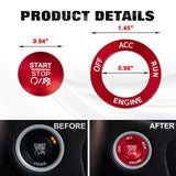 Keyless Engine Push Start Button & Surrounding Ring For Dodge Charger Challenger