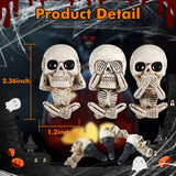 Skull Car Air Fresheners Vent Clips for Halloween Car Interior Decorations