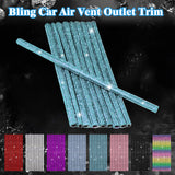 Car Interior Air Conditioner Outlet Decoration Stripes Cover Accessories 10 PCS