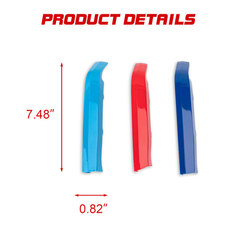 Tri-Colored Front Kidney Grille Strips Clip Cover For BMW 2 Series F44 2021-2024