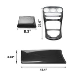 Carbon Fiber Look Gear Shift Panel Armrest Box Decor Trim For Benz C Class 15-18